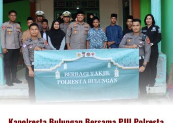 Kapolresta Bulungan Bersama PJU Berbagi Takjil di Panti Asuhan Muhammadiyah Putra