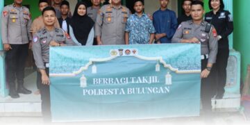 Kapolresta Bulungan Bersama PJU Berbagi Takjil di Panti Asuhan Muhammadiyah Putra