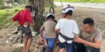 Brimob Polri Laksanakan Trauma Healing Anak Terdampak Bencana di Kabupaten Agam