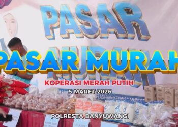 Kapolresta Banyuwangi Hadiri Peresmian Pasar Murah Koperasi Merah Putih