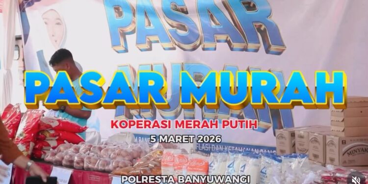 Kapolresta Banyuwangi Hadiri Peresmian Pasar Murah Koperasi Merah Putih